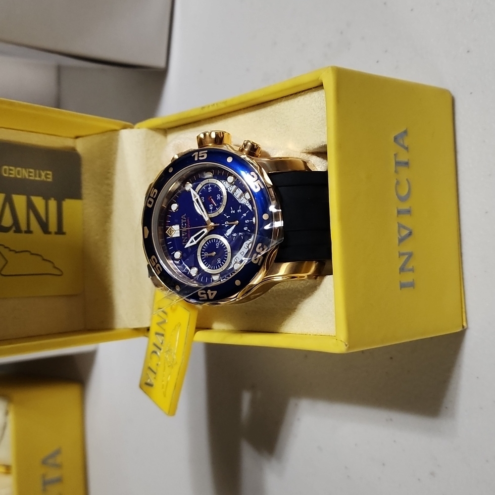 Invicta Pro Diver Men's Watch - 100 mm, Gold, Blue